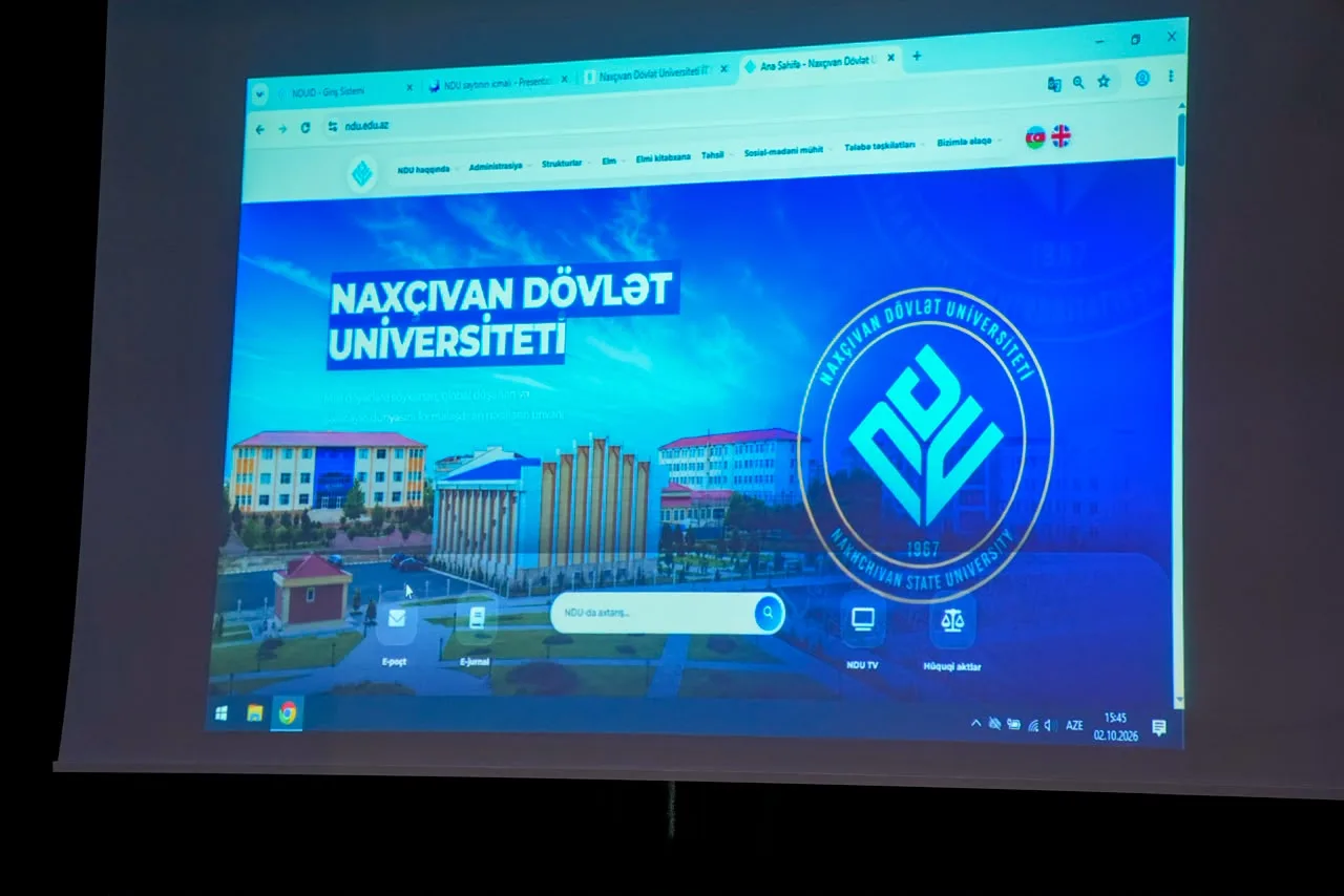 NDU-nun yenilənmiş rəsmi internet saytının təqdimatı keçirilib